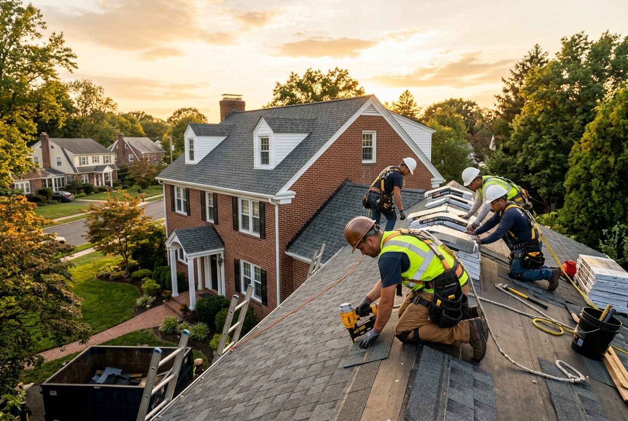 Roofing project in Manalapan, NJ